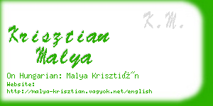 krisztian malya business card